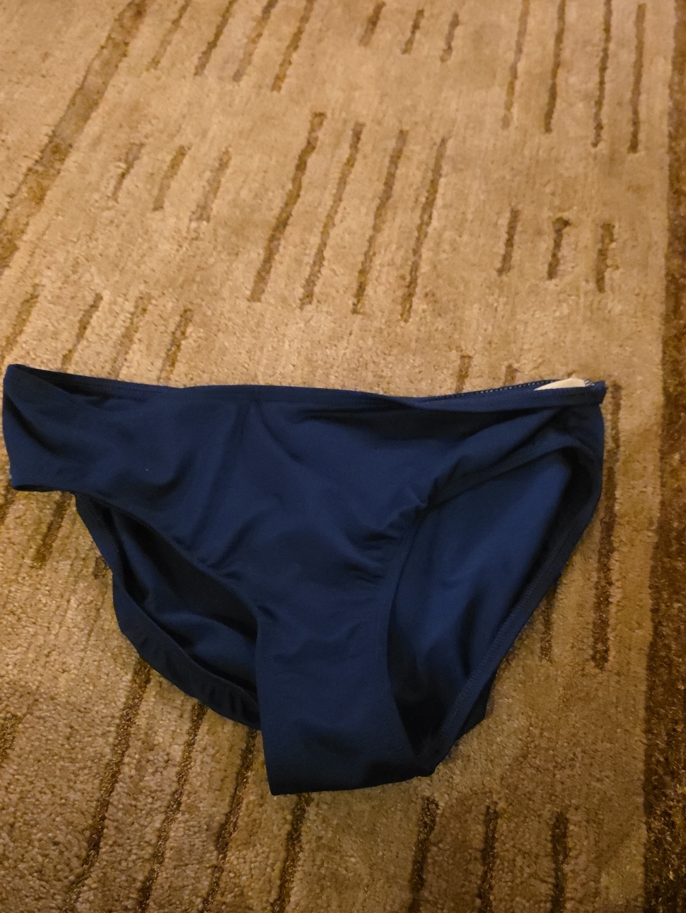 5/25 Lands' End Solid Navy Bikini Bottom Size 14